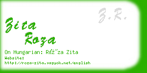 zita roza business card